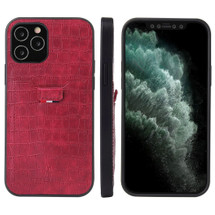 For iPhone 12/12 Pro (6.1in) Case, Crocodile Pattern PU Leather Card Slot Cover Red | iCoverLover Australia