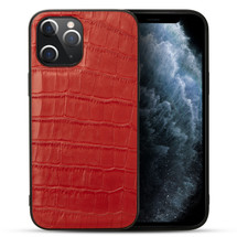 For iPhone 12/12 Pro (6.1in) Case, Genuine Leather Crocodile Pattern Cover, Red | iCoverLover Australia