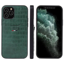 For iPhone 12/12 Pro (6.1in) Case, Crocodile Pattern PU Leather Card Slot Cover Green | iCoverLover Australia