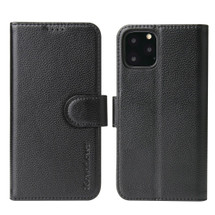 For iPhone 11 Pro Max Case iCoverLover Black Genuine Cow Leather Wallet Folio Case | iCoverLover Australia