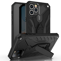 For iPhone 12 mini (5.4in) Case, Armour Strong Shockproof Tough Cover with Kickstand, Black | iCoverLover Australia