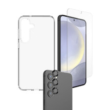 For Samsung Galaxy S25+ Plus EFM 3-in-1 Case Screen & Camera Lens Armour Bundle, Clear | iCoverLover Australia