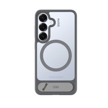 For Samsung Galaxy S25 EFM Alta Cover Case with D3O BIO Compatible with MagSafe, Grey Clear | iCoverLover Australia