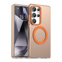 For Samsung Galaxy S25 Ultra 5G Case - Durable Acrylic + TPU, MagSafe Compatible Scratch-Resistant Cover, Orange | iCoverLover Australia