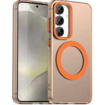 For Samsung Galaxy S25+ Plus 5G Case - Durable Acrylic + TPU, MagSafe Compatible Scratch-Resistant Cover, Orange | iCoverLover Australia