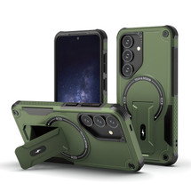 For Samsung Galaxy S25+ Plus 5G Case, MagSafe Compatible, Kickstand Protective Cover, Army Green | iCoverLover Australia