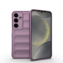 For Samsung Galaxy S25 Case - Wavy Shield, Durable TPU + Flannel Protective Cover, Purple | iCoverLover Australia