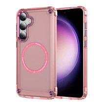 For Samsung Galaxy S25 Case - MagSafe compatible, Shock-Absorbent Protective Cover, Clear Pink | iCoverLover Australia