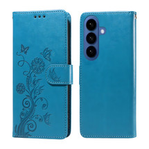 For Samsung Galaxy S26 Case - Embossed Butterfly PU Leather Wallet Cover