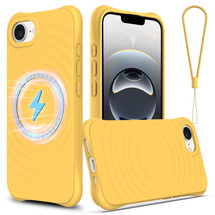 For iPhone 17e Compatible with MagSafe Case – Wave Texture, Soft Silicone Grip & Full Protection, Yellow | iCoverLover.com.au