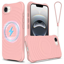 For iPhone 17e Compatible with MagSafe Case – Wave Texture, Soft Silicone Grip & Full Protection, Pink | iCoverLover.com.au