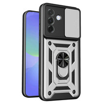 For Samsung Galaxy A57 5G Case | Sliding Camera Cover & Magnetic Ring Stand, Silver | iCoverLover Australia