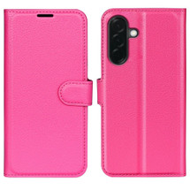 For Samsung Galaxy A37 5G Case | Lychee Texture PU Leather Wallet Cover, Rose Red | iCoverLover Australia