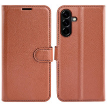 For Samsung Galaxy A57 5G Case | Litchi Texture PU Leather Wallet Cover, Brown | iCoverLover Australia