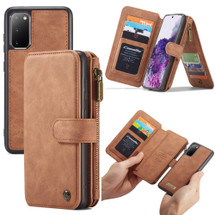 CaseMe Wallet Case for Samsung Galaxy S20 - Brown | iCoverLover