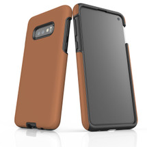 Samsung Galaxy S10e PU Leather-Style Case - Brown | iCoverLover