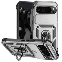 Google Pixel 9 Pro Heavy Duty Armor Case - Silver | iCoverLover