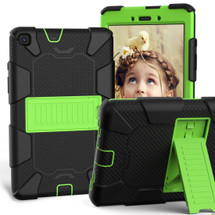 Rugged Armor Case for Samsung Galaxy Tab A 8.0in (2019) - Black/Green | iCoverLover