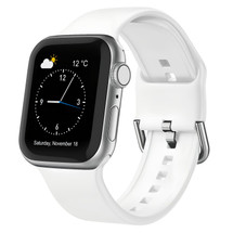 White Silicone Strap for Apple Watch Series 0 42-mm | iCoverLover