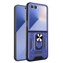 For Samsung Galaxy Z Flip8 Case - Magnetic Armor Ring Stand | Blue