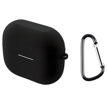 For Samsung Galaxy Buds 3 Case, Protective Silicone Cover, Carabiner Hook, Black | iCoverLover.com.au