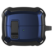 For Samsung Galaxy Buds 3 Pro Case, Switch & Hook Protective Armour Cover, Black Blue | iCoverLover.com.au