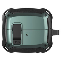 For Samsung Galaxy Buds 3 Pro Case, Switch & Hook Protective Armour Cover, Black Green | iCoverLover.com.au