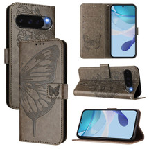 For Google Pixel 11 Butterfly Wallet Case, PU Leather with Card Holder & Stand, Grey | iCoverLover.com.au