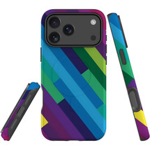 For Apple iPhone 18 Pro Max Case, MagSafe Compatible Protective Cover, Lined Rainbow | iCoverLover Australia