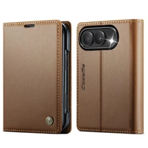 For iPhone Duo Case - CaseMe RFID Wallet - Brown