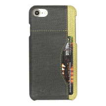 Black Woven Pattern Leather iPhone SE 5G (2022), SE (2020) / 8 / 7 Case | iCoverLover