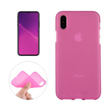 iPhone XS MAX Back Case Magenta Solid Frosted Soft TPU Cover | Protective Apple iPhone XS MAX Covers | Protective Apple iPhone XS MAX Cases | iCoverLover