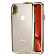 iPhone XR Case Gold Ultra-thin Electroplating Clear TPU Protective Back Cover | Protective Apple iPhone XR Covers | Protective Apple iPhone XR Cases | iCoverLover