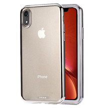 iPhone XR Case Silver Ultra-thin Electroplating Clear TPU Protective Back Cover | Protective Apple iPhone XR Covers | Protective Apple iPhone XR Cases | iCoverLover