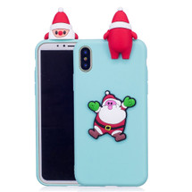 iPhone XR Case Baby Blue 3D Santa Claus Pattern Protective Back Cover with Anti-Slip, Anti-Scratch, and Impact-Resistant | Protective Apple iPhone XR Cases | Protective Apple iPhone XR Covers | iCoverLover