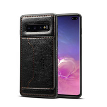 Samsung Galaxy S10 Plus Case Black Wild Horse Texture TPU & PC & PU Leather Protective Cover, Card Slot, Kickstand | Leather Samsung Galaxy S10 Plus Covers | Leather Samsung Galaxy S10 Plus Cases | iCoverLover