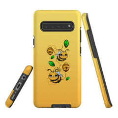 For Samsung Galaxy S21 Ultra/S21+ Plus/S21,S20 Ultra/S20+/S20,S10 5G, S10+/S10/S10e, S9+/S9 Case, Tough Protective Back Cover, Honey Bees | Protective Cases | iCoverLover.com.au