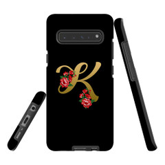 For Samsung Galaxy S21 Ultra/S21+ Plus/S21,S20 Ultra/S20+/S20,S10 5G, S10+/S10/S10e, S9+/S9 Case, Tough Protective Back Cover, Embellished Letter K | Protective Cases | iCoverLover.com.au
