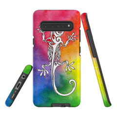 For Samsung Galaxy S21 Ultra/S21+ Plus/S21,S20 Ultra/S20+/S20,S10 5G, S10+/S10/S10e, S9+/S9 Case, Tough Protective Back Cover, Rainbow Lizard | Protective Cases | iCoverLover.com.au
