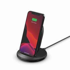 Belkin BoostCharge Wireless 15W Charging Stand Universally compatible - Black, Black | iCoverLover.com.au