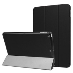 Black Karst Textured 3-fold Leather iPad 2017 9.7-inch Case | Leather iPad 2017 Cases | iPad 2017 Covers | iCoverLover
