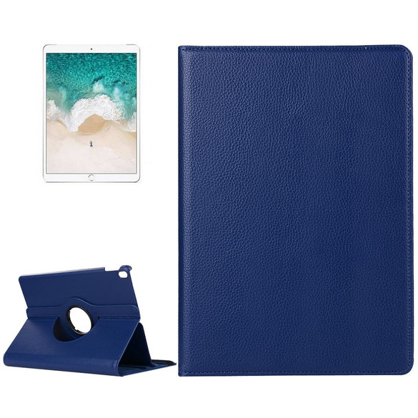 iPad Air 3 (2019) Case Navy Blue Lychee Texture 360 Degree Spin PU Leather Folio Case with Precise Cutouts, Built-in Stand | Free Shipping Across Australia