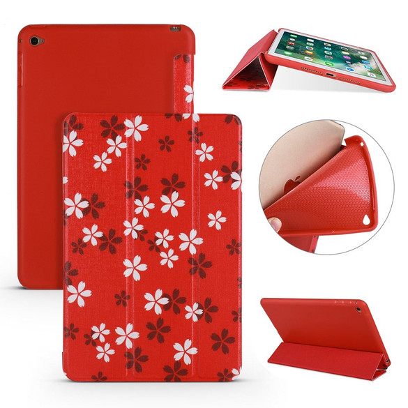 iPad mini 5 (2019) Case Sakura Pattern PU Leather + TPU Three-Fold Holder and Honeycomb Cover | Free shipping across Australia