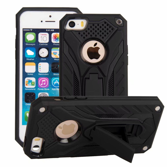 iPhone SE (1st gen), 5s & 5 Case, Armour Strong Shockproof Tough Cover with Kickstand, Black | Armor iPhone SE (1st gen), 5s & 5 Cases | Armor iPhone SE (1st gen), 5s & 5 Covers | iCoverLover