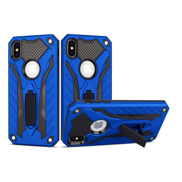 iPhone XS Max Case, Armour Strong Shockproof Cover with Kickstand, Blue | Armor iPhone XS Max Cases | Armor iPhone XS Max Covers | iCoverLover