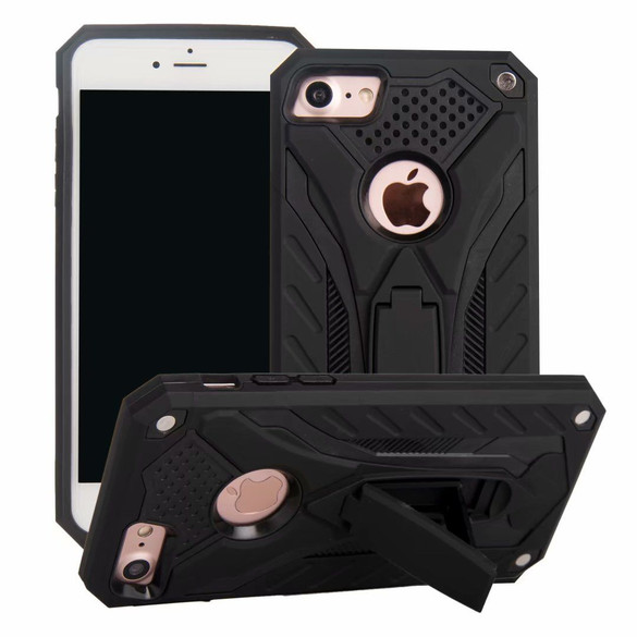 iPhone SE 5G (2022), SE (2020) / 8 / 7 Case, Armour Strong Shockproof Cover with Kickstand, Black | iCoverLover