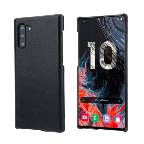 Black Elegant Genuine Leather Samsung Galaxy Note 10 Case | Samsung Galaxy Note 10 Genuine Leather Covers | Samsung Galaxy Note 10 Leather Cases | iCoverLover