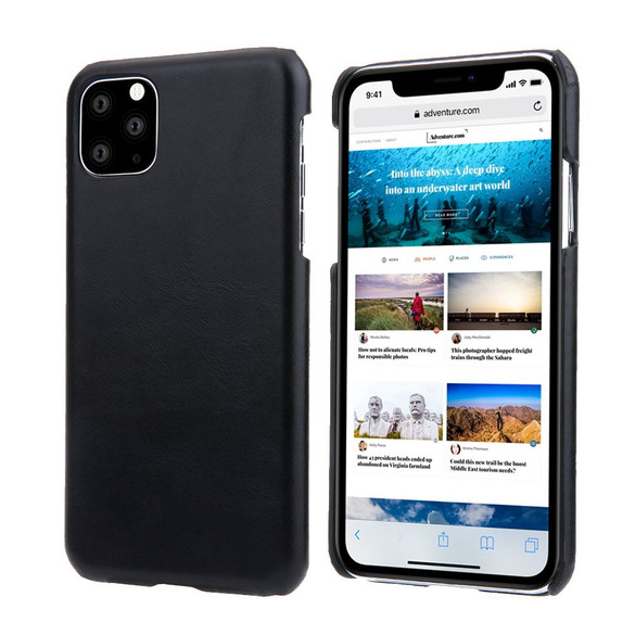 For iPhone 11 Case Elegant Genuine Leather Back Shell Protective Cover | iCoverLover.com.au