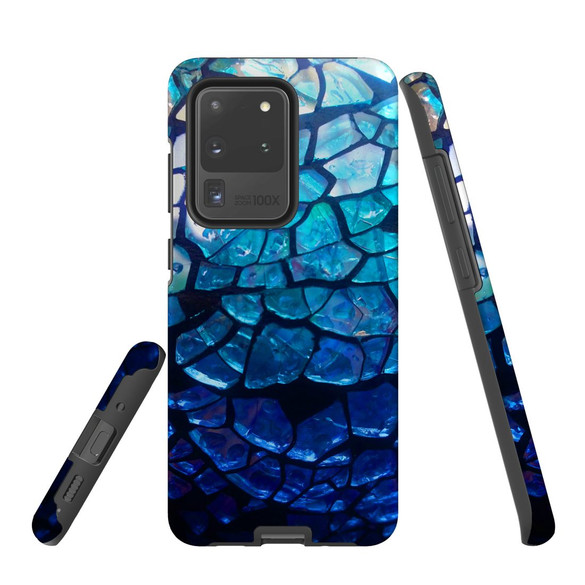 For Samsung Galaxy S20 Ultra, S20+, S20, S10 5G, S10+, S10, S10E Case Protective Cover, Blue Mirror | Protective Cases | iCoverLover.com.au
