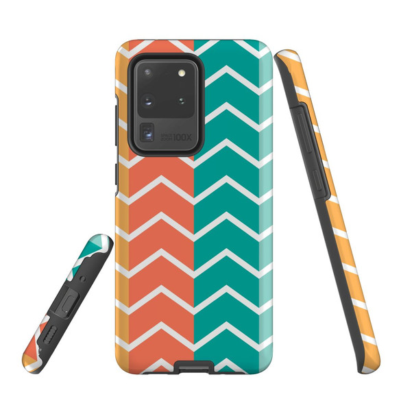For Samsung Galaxy S20 FE, S20 Ultra, S20+, S20 & Older Protective Case, Zigzag Colorful | Protective Cases | iCoverLover.com.au